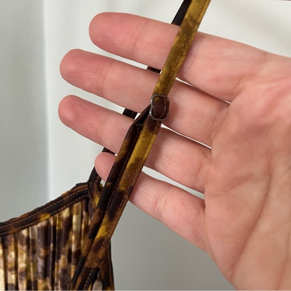 NWT Rails Ami Plisse Slip Dress Tortoiseshell size Small - Picture 12 of 14